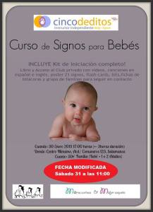 Curso de signos para bebés en Mímame el 31 de enero